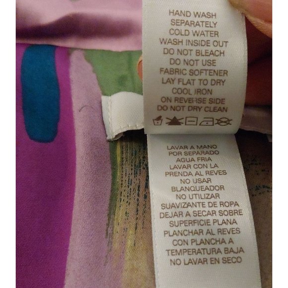 JH Collection Lilac Full Zip Silky Vest With Pockets M Collar - Picture 11 of 11